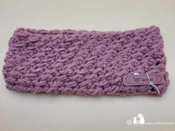 Bandeau Hiver - vieux rose - photo 2